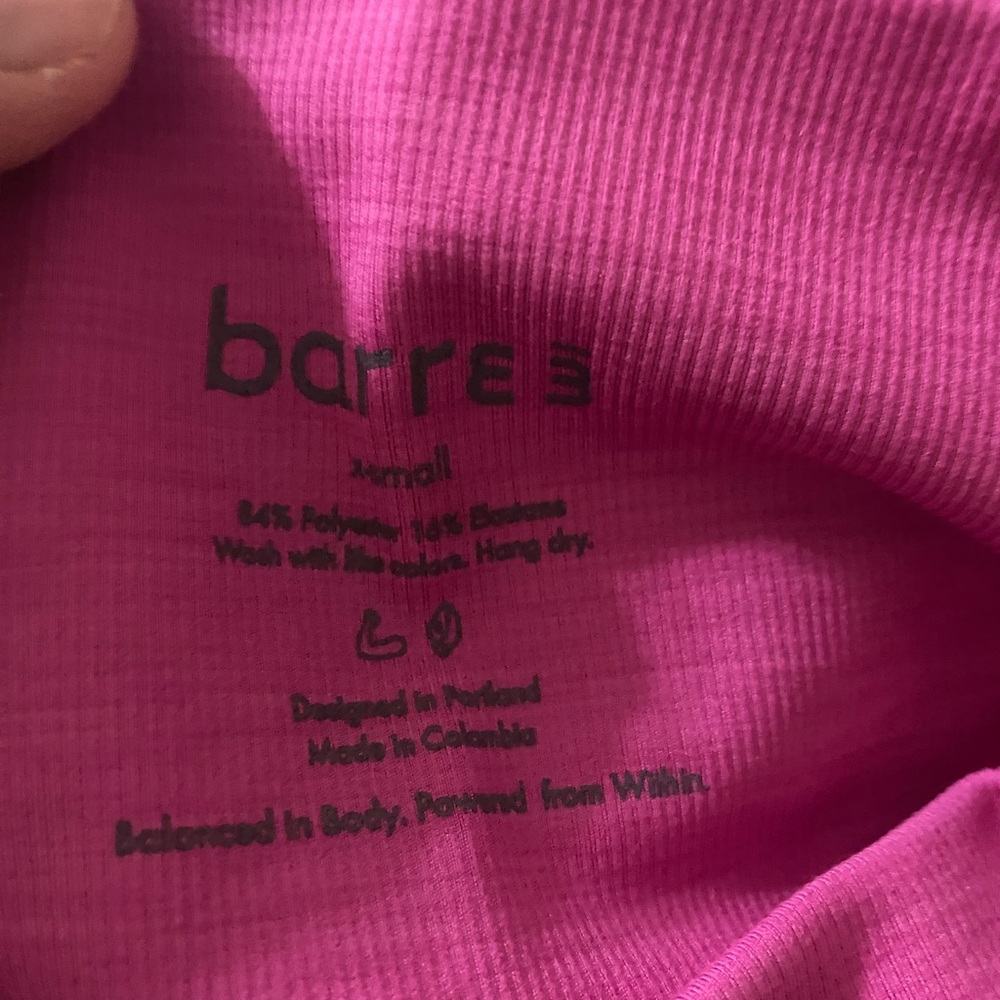 NWT Barre3 Magenta Ribbed Leggings - Picture 3 of 3